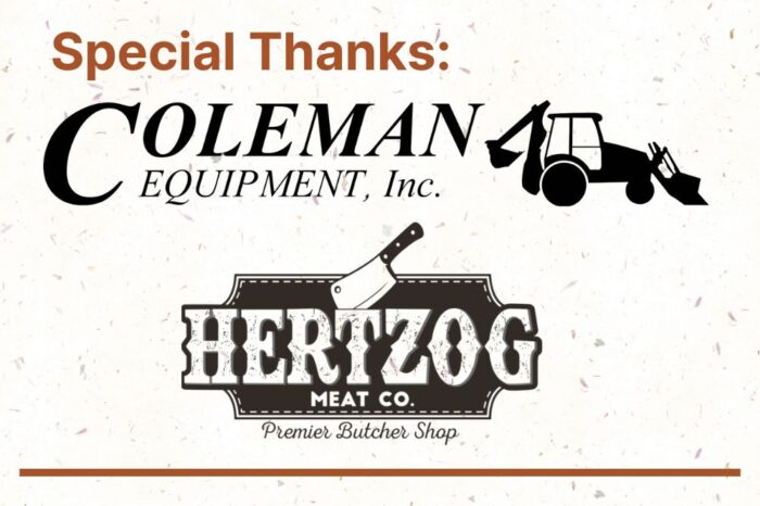 special thanks to coleman equipment and hertzog meat company